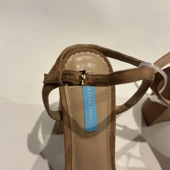Draper James NWT Platform Suede Sandals in a Tan color, few smudges, no Box. - Picture 7 of 16